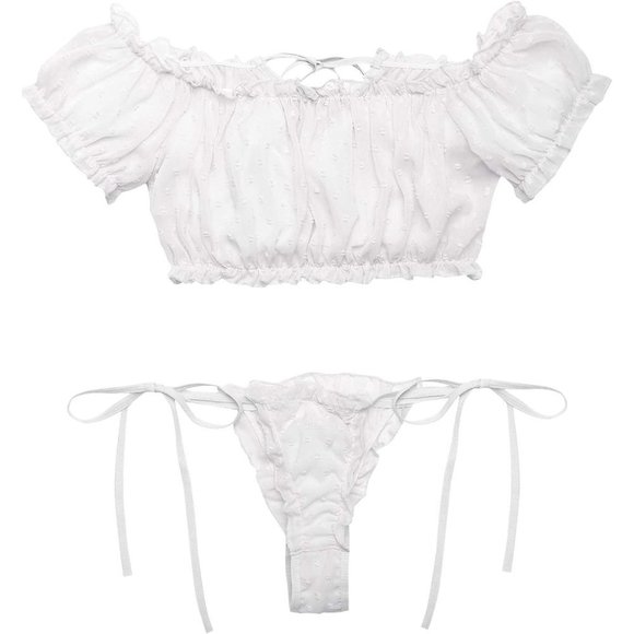 Avidlove Women Lingerie Sexy Set  See Through Kawaii Lingerie Boudoir Outfits - Picture 4 of 6